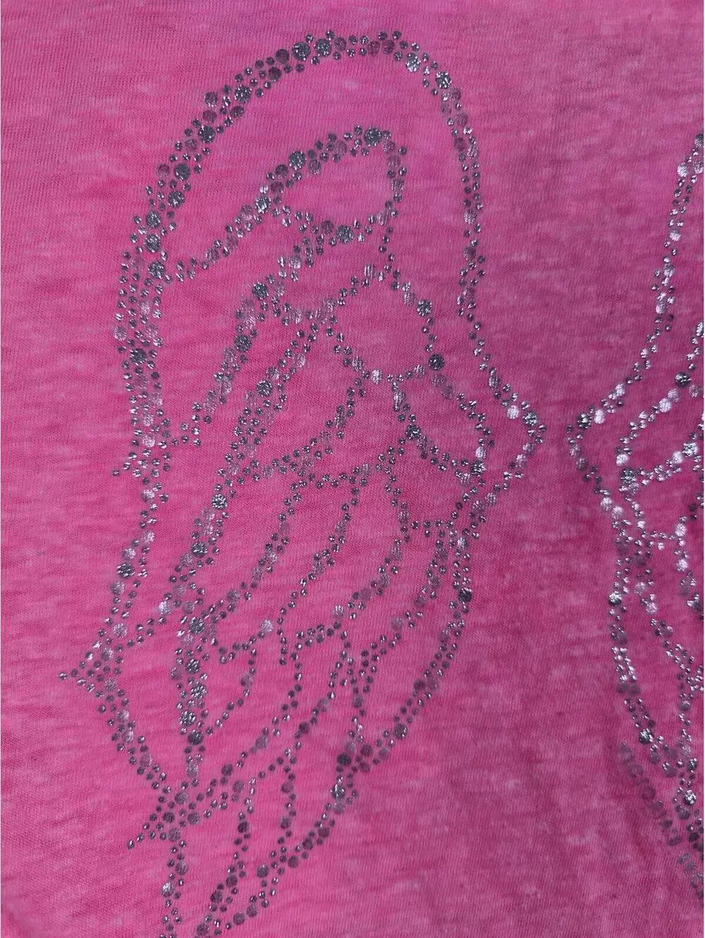Victorias Secret ANGEL BLING WINGS Neon V neck SUPERMODEL ESSENTIALS Tee Shirt - Picture 7 of 9